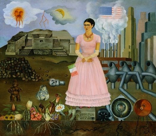Autorretrato en la frontera entre México y Estados Unidos (Frida Kahlo, 1932)