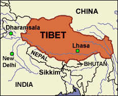 Mapa de Tibet